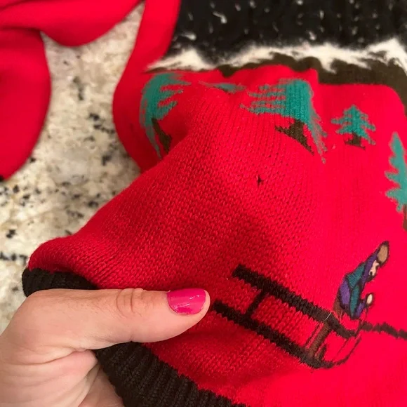 Vintage united colors of benetton Christmas winter sweater - Picture 3 of 5